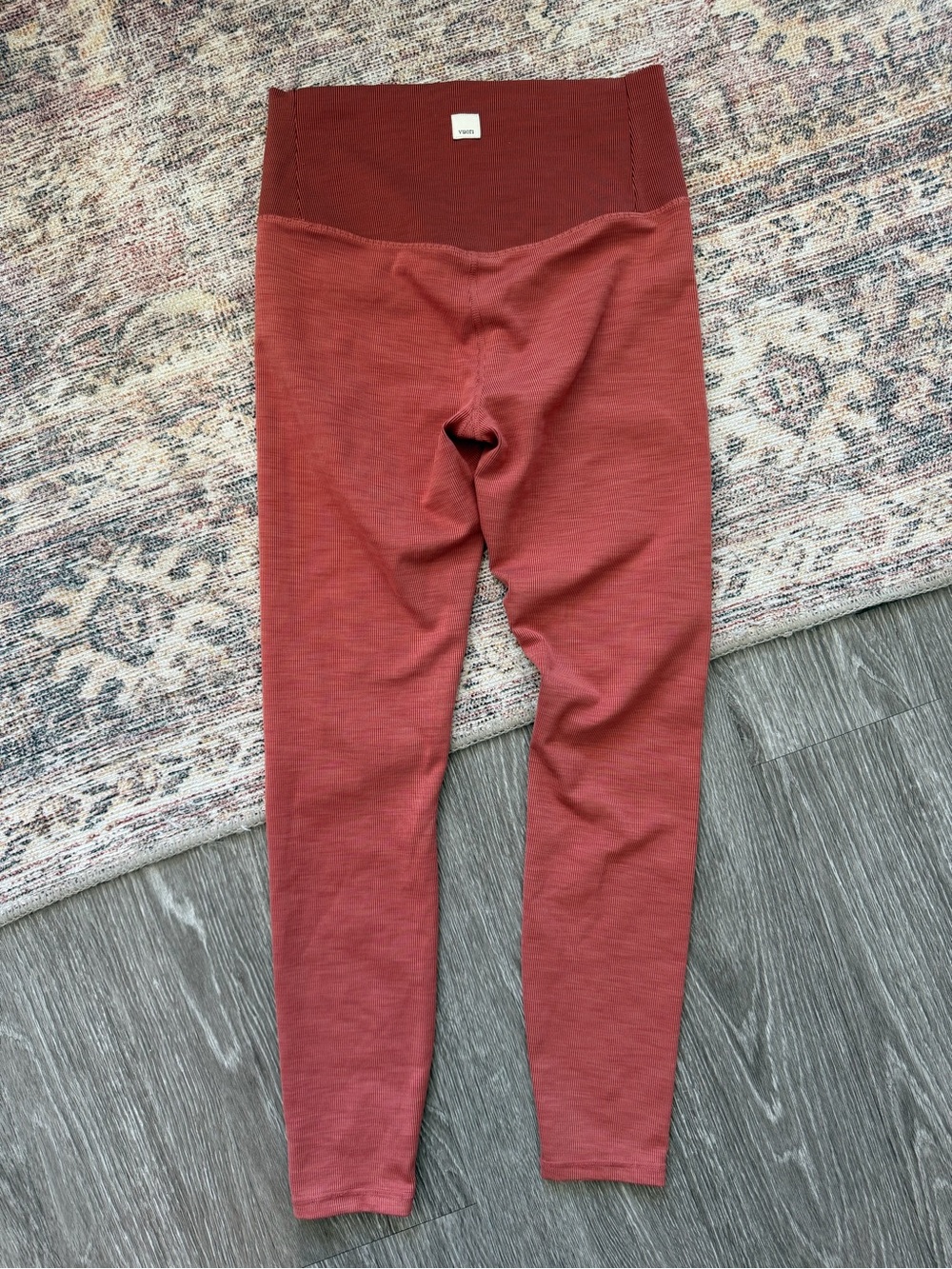 Vuori Rib Studio Legging Terracotta Ribbed High Rise Small - Picture 4 of 5